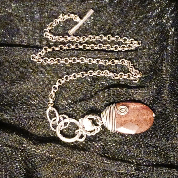 Tiger Eye toggle chain necklace - Picture 5 of 9